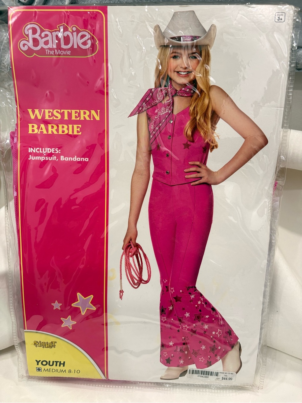 Spirit Halloween Youth Pink Western Barbie Costume Size M 8-10